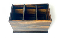 黒柿　三連ボックス　漆塗り　