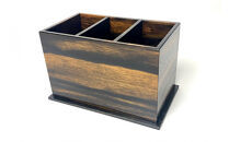 黒柿　三連ボックス　漆塗り　