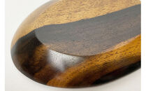 黒柿　楕円托　１枚　（銘々皿）