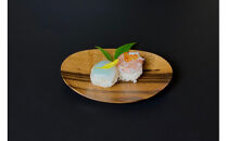 黒柿　楕円托　１枚　（銘々皿）