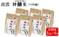 【定期便3回】【令和7年産】出雲神結米（つや姫）を毎月お届け！