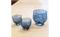 酒器セット ダイヤ柄　片口、ぐい飲みセット