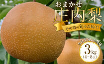 【その時の旬をお届け！】おまかせ庄内梨 3kg(4～8玉) 【2025年9月上旬頃より発送】