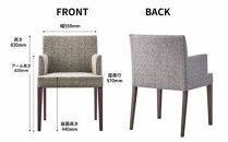 椅子&nbsp;ダイニングチェア&nbsp;イス&nbsp;チェア&nbsp;肘付き&nbsp;ホテルライク&nbsp;単品&nbsp;完成品&nbsp;座面高44&nbsp;無垢&nbsp;天然木&nbsp;ブラウン&nbsp;張地&nbsp;生地&nbsp;高級感&nbsp;シンプル&nbsp;スタイリッシュ&nbsp;北欧&nbsp;モダン&nbsp;カフェ&nbsp;おしゃれ&nbsp;ダイニング&nbsp;リビング&nbsp;食卓椅子&nbsp;ABORD&nbsp;W103A&nbsp;1脚