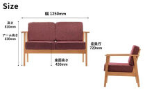 ＜開梱設置＞ソファー 2人掛け 2P 肘置き ローソファー 2人掛けソファー 完成品 幅125 オーク材 ダイニングソファー 無垢材 ナチュラル 北欧 カフェ おしゃれ リビング ソファ 座面 クッション コンパクト 耐久性 高品質 家具 Coccole C423-2