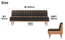 ＜開梱設置＞ソファー  3人掛け アームレス ソファー  3P ローソファー 完成品 幅186 オーク材 ダイニングソファー 無垢材 ナチュラル 北欧 カフェ おしゃれ リビング ソファ 硬め クッション 耐久性 高品質 家具 Coccole C415-3