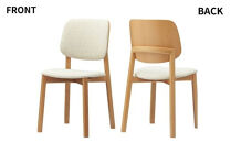 椅子 ダイニングチェア アームレス 1脚 2脚 4脚 セット チェア ホテルライク 単品 完成品 座面高46 無垢 天然木 ブラウン 張地 生地 選べる シンプル スタイリッシュ 北欧 モダン おしゃれ ダイニング リビング 食卓椅子 家具 ABORD W093 2脚