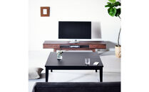 【シンプルモダンな家具のお部屋に】&nbsp;シャープなデザインのＮＯ１センターテーブル120×120&nbsp;オークブラック&nbsp;ローテーブル&nbsp;無垢材&nbsp;国産&nbsp;大川家具