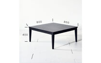 【シンプルモダンな家具のお部屋に】&nbsp;シャープなデザインのＮＯ１センターテーブル80×80&nbsp;オークブラック&nbsp;ローテーブル&nbsp;無垢材&nbsp;国産&nbsp;大川家具