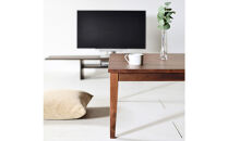 【シンプルモダンな家具のお部屋に】&nbsp;シャープなデザインのＮＯ１センターテーブル100×100&nbsp;ウォールナット&nbsp;ローテーブル&nbsp;無垢材&nbsp;国産&nbsp;大川家具