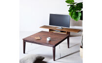 【シンプルモダンな家具のお部屋に】&nbsp;シャープなデザインのＮＯ１センターテーブル100×100&nbsp;ウォールナット&nbsp;ローテーブル&nbsp;無垢材&nbsp;国産&nbsp;大川家具