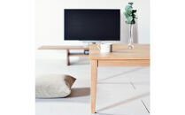 【シンプルモダンな家具のお部屋に】&nbsp;シャープなデザインのＮＯ１センターテーブル90×90&nbsp;オーク&nbsp;ローテーブル&nbsp;無垢材&nbsp;国産&nbsp;大川家具