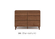 【ウォールナット】大川家具&nbsp;幅120cm&nbsp;3段&nbsp;チェスト&nbsp;&nbsp;-gold-ゴールド