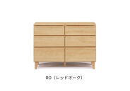 【レッドオーク】大川家具&nbsp;幅120cm&nbsp;3段&nbsp;チェスト&nbsp;-gold-ゴールド