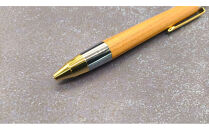 Baton&nbsp;Dor＆ZAWASOU　欅（けやき）木軸ペン　スタンダードタイプ　シャープペンシル（ゴールド＆シルバー金具・芯0.5ｍｍ）