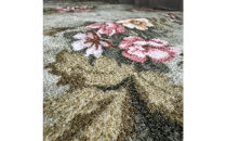 クラシックフラワーラグ88×176&nbsp;〈グリーン〉