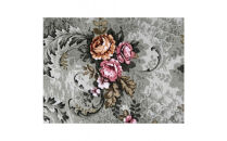 耐久性のある花柄抗菌カーペット&nbsp;2帖&nbsp;〈グリーン〉