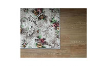 耐久性のある花柄抗菌カーペット&nbsp;2帖&nbsp;〈ベージュ〉