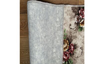 耐久性のある花柄抗菌カーペット&nbsp;2帖&nbsp;〈ベージュ〉