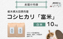 ≪2026年10月中旬以降発送≫令和8年産&nbsp;栃木県大田原市産コシヒカリ「富米」&nbsp;白米&nbsp;10キロ&nbsp;｜米&nbsp;お米&nbsp;&nbsp;コメ&nbsp;こしひかり&nbsp;10kg