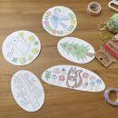 花咲く和紙　ぬり絵&nbsp;「森のどうぶつ」ぬり絵＆モビールキット&nbsp;「世界の国旗」ぬり絵＆ガーランド