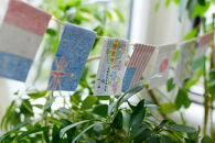 花咲く和紙　ぬり絵&nbsp;「森のどうぶつ」ぬり絵＆モビールキット&nbsp;「世界の国旗」ぬり絵＆ガーランド