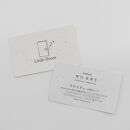 花咲く和紙・名刺 活版印刷1Cスミ