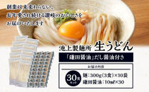 【お中元ギフト】本家　池上製麺所　生うどん30食（鎌田醤油付）