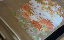 【彩琳】九寸名古屋帯(菊に窓絵)お仕立付き［&nbsp;京都&nbsp;友禅&nbsp;着物&nbsp;帯&nbsp;ブランド&nbsp;スタイリッシュ&nbsp;上品&nbsp;人気&nbsp;おすすめ&nbsp;お取り寄せ&nbsp;通販&nbsp;送料無料&nbsp;ふるさと納税&nbsp;］