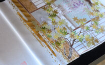 【彩琳】九寸名古屋帯(藤影に青紅葉)お仕立付き［&nbsp;京都&nbsp;友禅&nbsp;着物&nbsp;帯&nbsp;ブランド&nbsp;スタイリッシュ&nbsp;上品&nbsp;人気&nbsp;おすすめ&nbsp;お取り寄せ&nbsp;通販&nbsp;送料無料&nbsp;ふるさと納税&nbsp;］