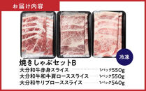 炙ってどうぞ！おおいた和牛の「焼きしゃぶ」3種セットB（計1640g）_2502R