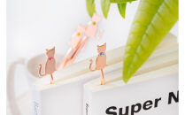【誕生石ブックマーカー】＜3月 アクアマリン＞ 猫しおり 読書 おしゃれ 敬老の日 父の日 ブックマーク 栞 ねこ ギフト
