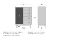 旭川家具&nbsp;MUKU工房オリジナル&nbsp;ジャム&nbsp;サイドボード&nbsp;80&nbsp;ウォールナット_04896