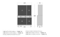 旭川家具&nbsp;MUKU工房オリジナル&nbsp;ジャム&nbsp;カップボード&nbsp;120&nbsp;ウォールナット_04905