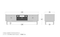 旭川家具&nbsp;MUKU工房オリジナル&nbsp;ジャム&nbsp;テレビ台&nbsp;ロー&nbsp;150&nbsp;ウォールナット_04909