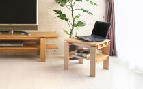 旭川家具 MUKU工房オリジナル ノキ サイドテーブル 北海道ナラ_04910