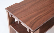 旭川家具 MUKU工房オリジナル ノキ サイドテーブル ウォールナット_04911