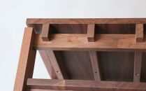 旭川家具 MUKU工房オリジナル ノキ サイドテーブル ウォールナット_04911