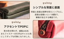 ＢＯＸペンケース| 万能の中型サイズ【レッド】 博多革工房 Japlish | ジャプリッシュ