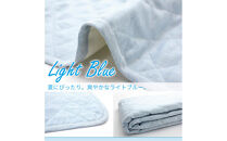 【ライトブルー】麻わた入りフレンチリネン麻敷きパッド　りんね　シングルサイズ　100×200cm