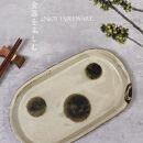 信楽焼&nbsp;楕円皿（小）&nbsp;陶器&nbsp;【丸紋様】