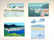 ポストカード８枚セット【絵はがきセット 小田原 100x148mm 風景絵はがき 8枚セット 風景 やわらかい やわらか描写 アート作品 屋内装飾 神奈川県 小田原市 】