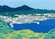 ポストカード８枚セット【絵はがきセット 小田原 100x148mm 風景絵はがき 8枚セット 風景 やわらかい やわらか描写 アート作品 屋内装飾 神奈川県 小田原市 】