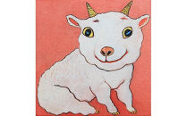 アーティストが『愛しいペットのポートレート』描きますサムホールサイズ スクエア 227×227mm【アート サムホールサイズ　油絵 横井山泰 美術 作家  227×227mm スクエア 神奈川県 小田原市 】