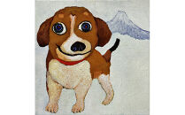 アーティストが『愛しいペットのポートレート』描きますサムホールサイズ スクエア 227×227mm【アート サムホールサイズ　油絵 横井山泰 美術 作家  227×227mm スクエア 神奈川県 小田原市 】