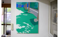 オリジナル風景画　オーダー制作　ペインティング　小田原にある景色　心象風景　片田舎の風景　子供の頃に見た風景　海　空　山