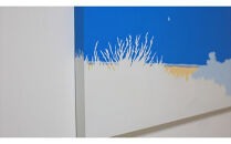 原画【また会いましょう】オリジナル風景画　キャンバス&nbsp;ペインティング　小田原出身在住イラストレーターの作品　心象風景　子供の頃見た風景　海　空　山