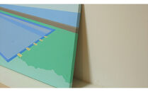 原画【お家に帰ろう】オリジナル風景画　&nbsp;ペインティング　小田原出身在住イラストレーターの作品　心象風景　子供の頃見た風景　海　空　山