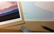 【移り住んだ町の、初めての夏】小説付き　直筆サイン入り　額付きジークレープリント　小田原にある景色　心象風景　片田舎の風景　子供の頃に見た風景　海　空　山