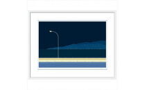 【幸福の孤独と、夜の瞼】小説付き　直筆サイン入り　額付きジークレープリント　小田原にある景色　心象風景　片田舎の風景　子供の頃に見た風景　海　空　山